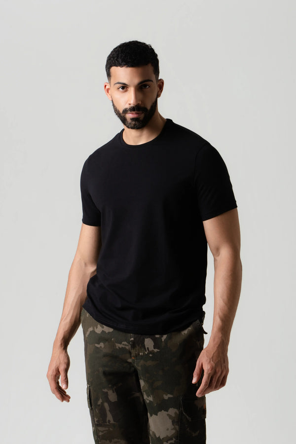 CAMISETA PREMIUM MANGA CORTA COLOR NEGRO