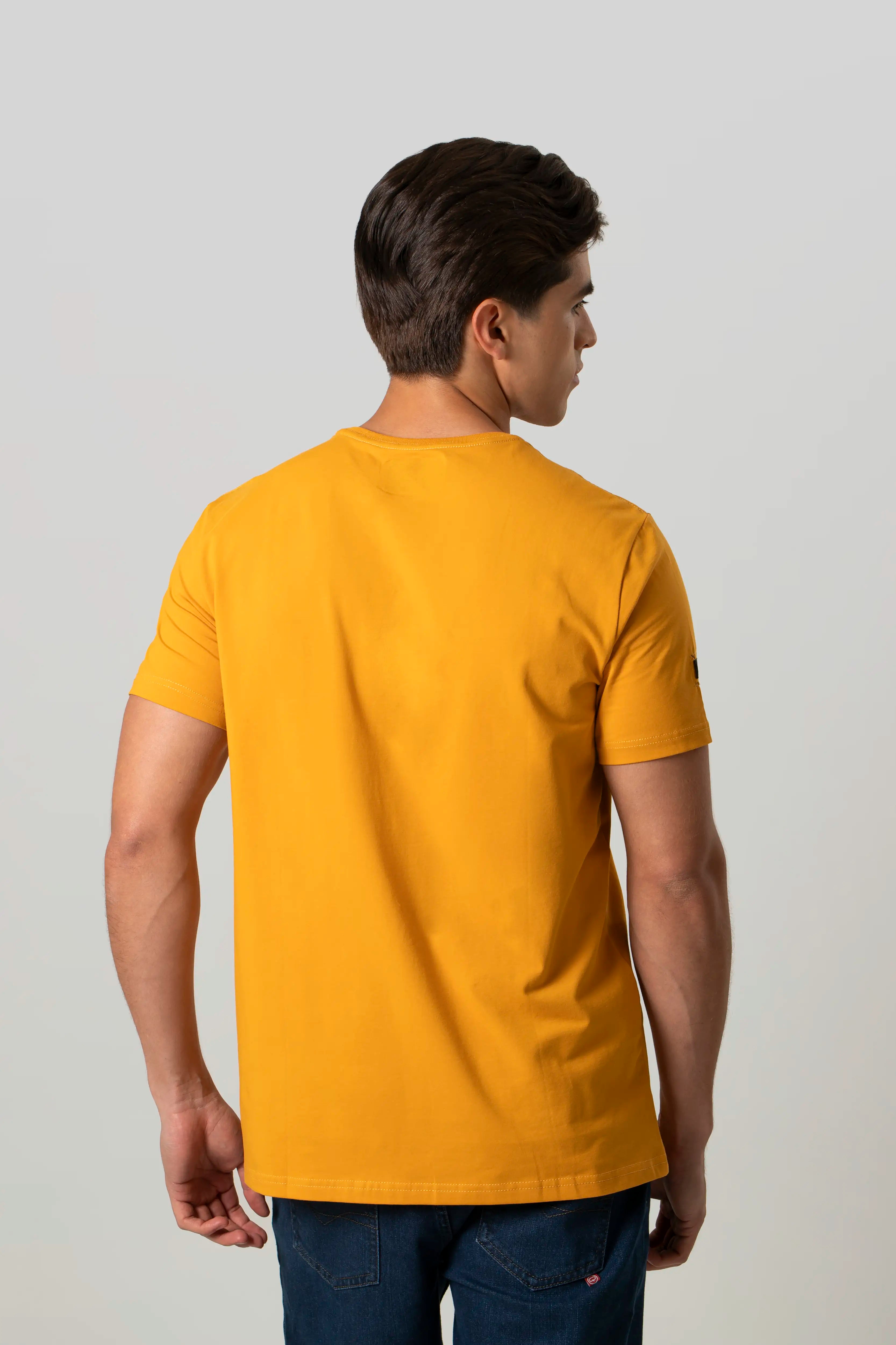 CAMISETA PREMIUM MANGA CORTA COLOR MOSTAZA