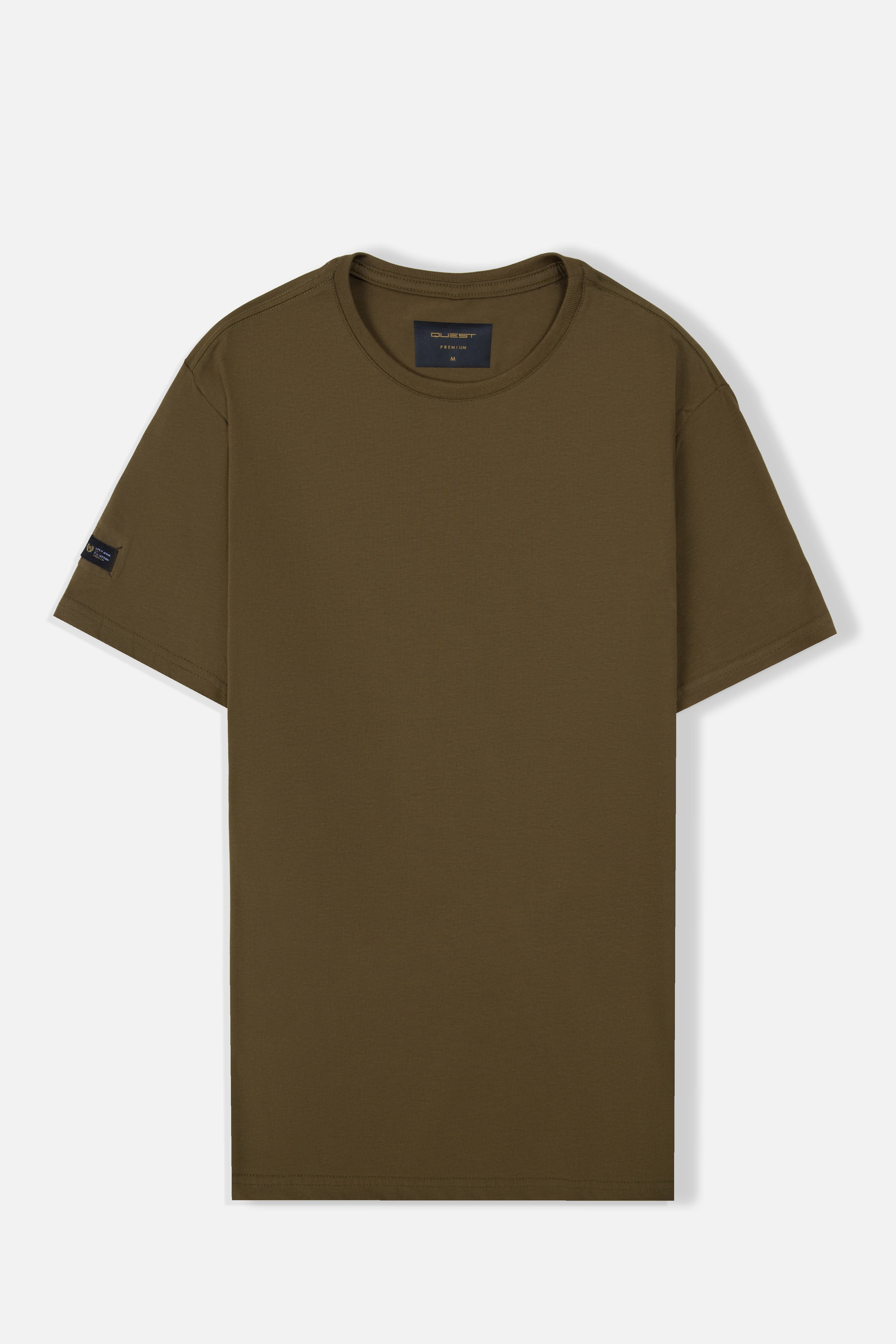 CAMISETA PREMIUM MANGA CORTA COLOR DARK OLIVA