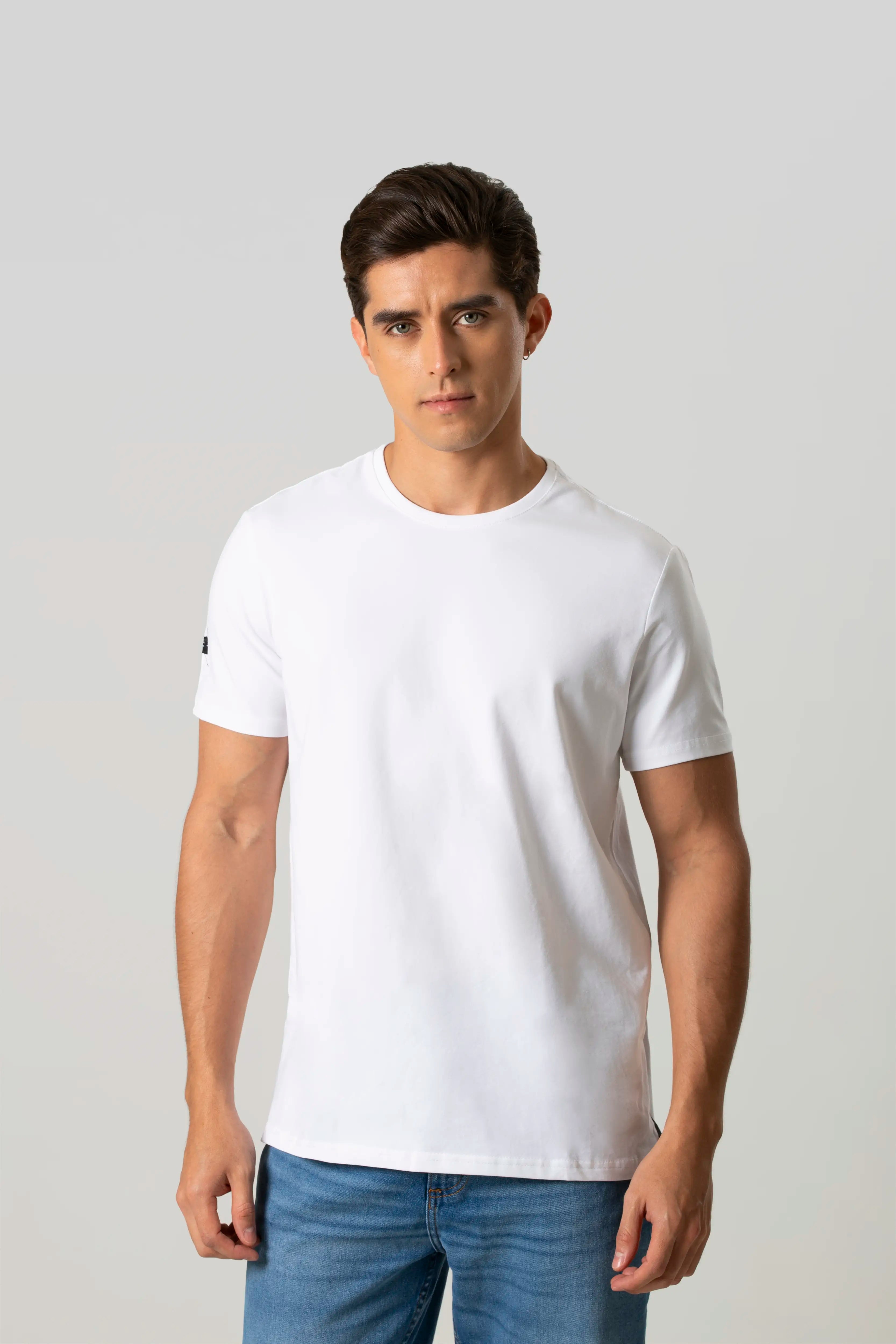 CAMISETA PREMIUM MANGA CORTA COLOR BLANCO