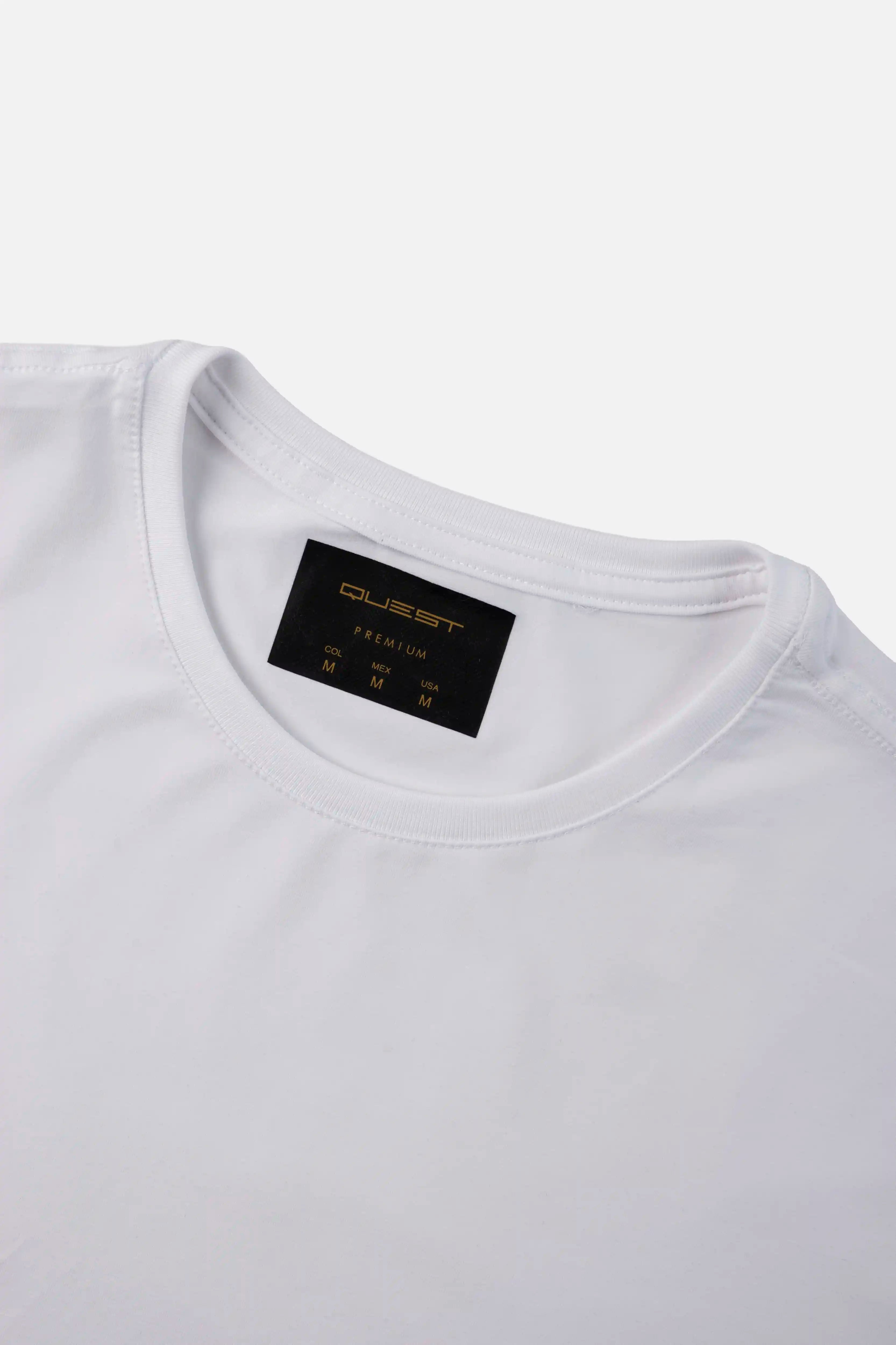 CAMISETA PREMIUM MANGA CORTA COLOR BLANCO