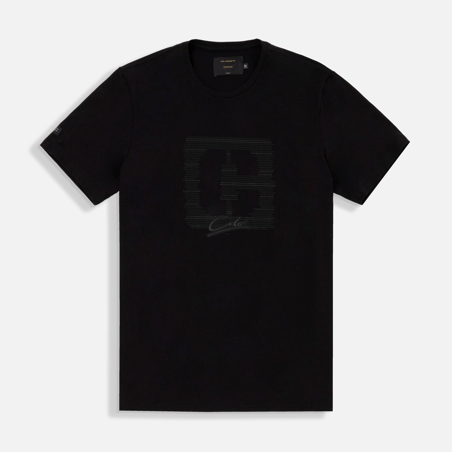 CAMISETA PREMIUM MANGA CORTA COLOR NEGRO