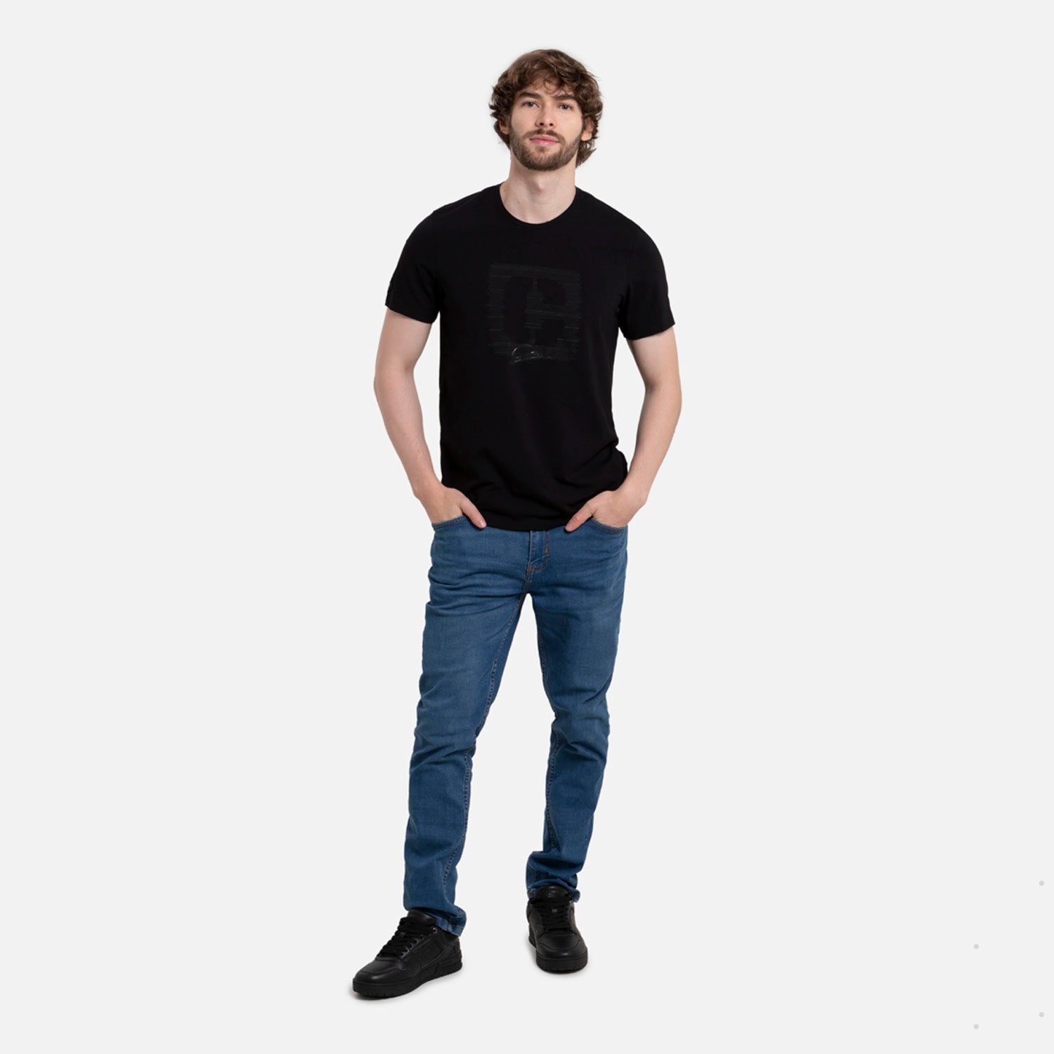 CAMISETA PREMIUM MANGA CORTA COLOR NEGRO