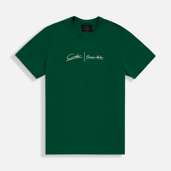 CAMISETA PREMIUM MANGA CORTA COLOR VERDE PRADERA