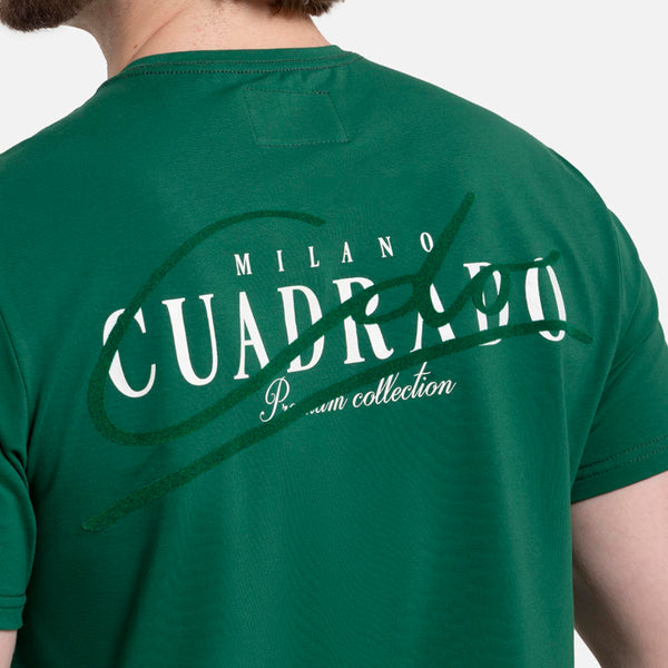 CAMISETA PREMIUM MANGA CORTA COLOR VERDE PRADERA