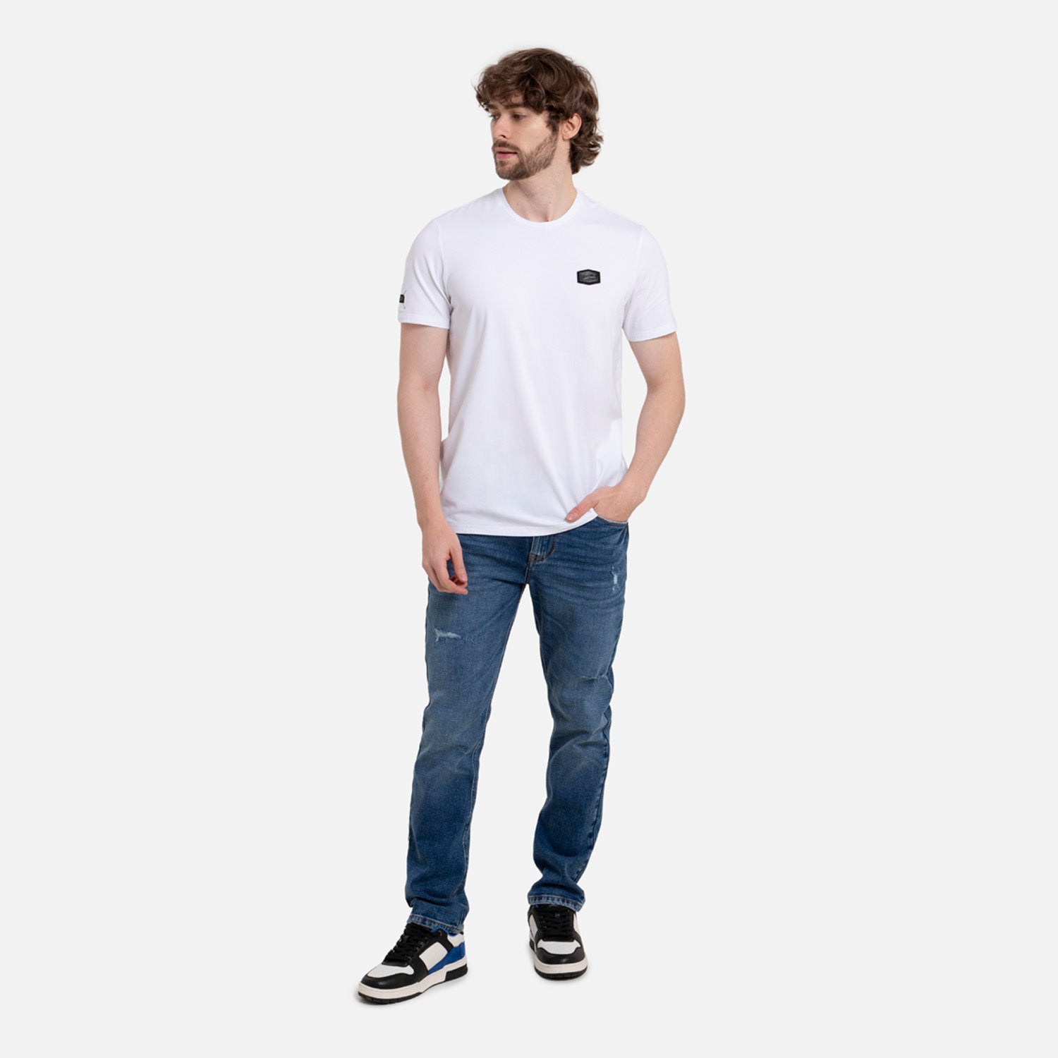 CAMISETA PREMIUM MANGA CORTA COLOR BLANCO BLANCO