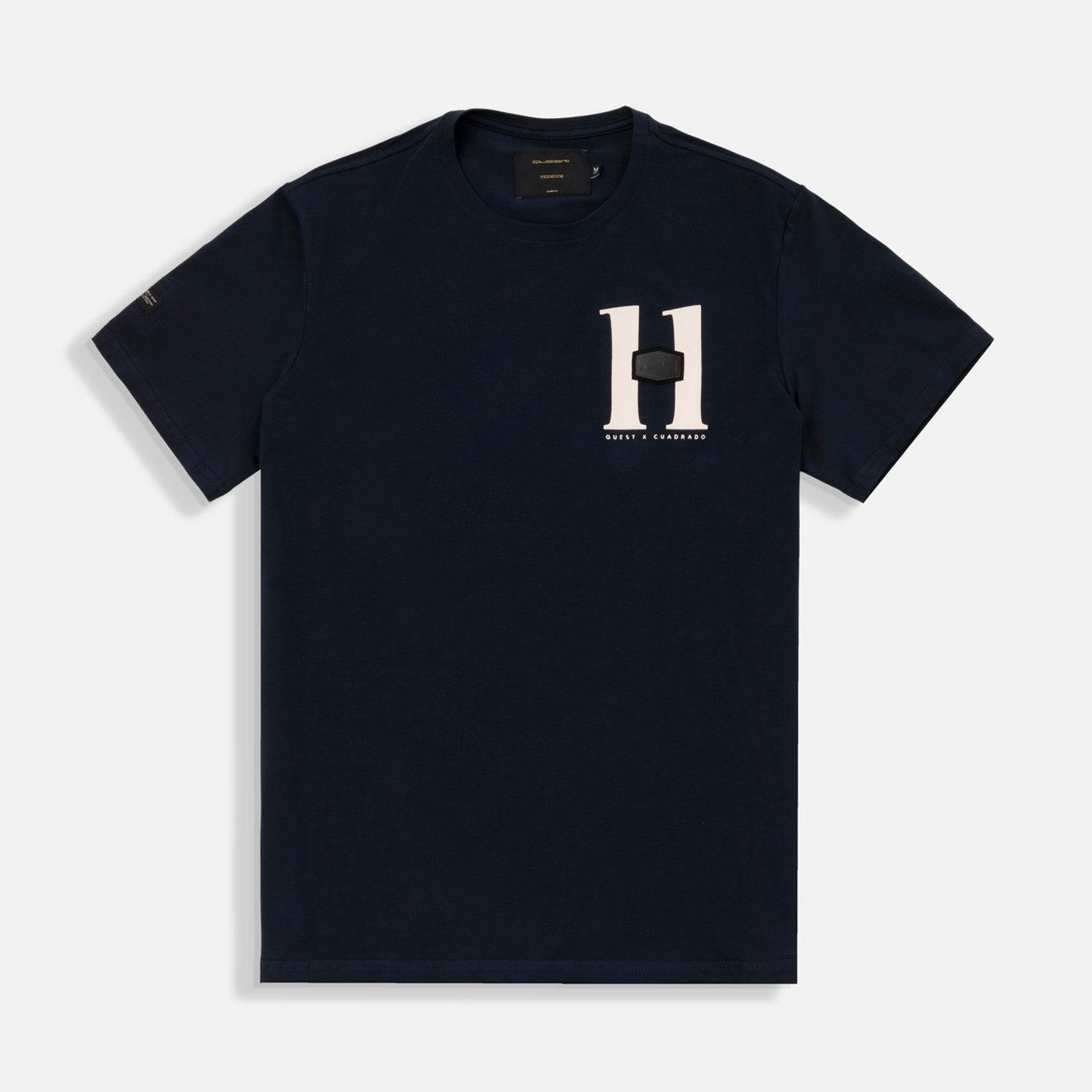 CAMISETA PREMIUM MANGA CORTA COLOR AZUL OSCURO