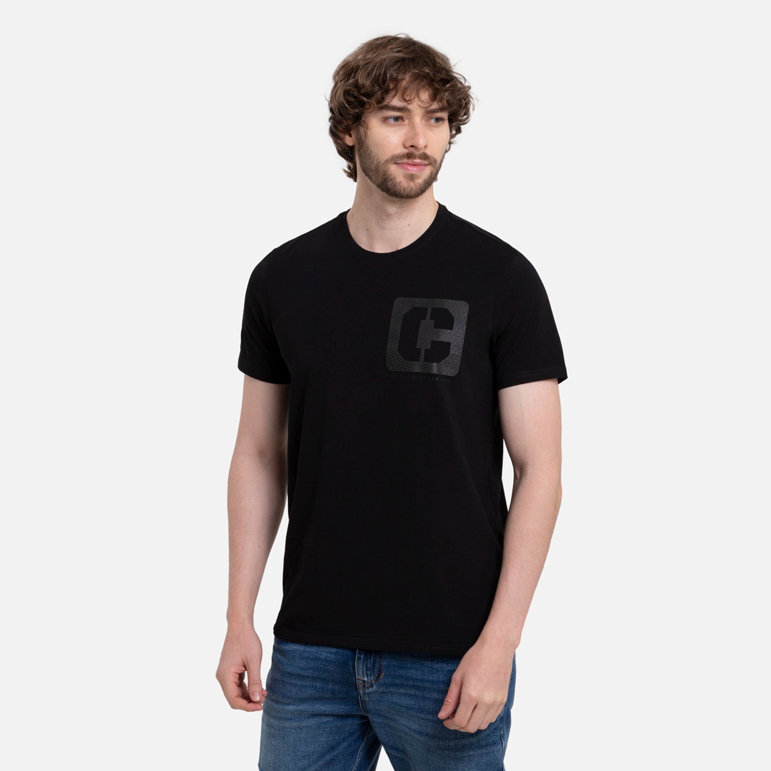 CAMISETA PREMIUM MANGA CORTA COLOR NEGRO
