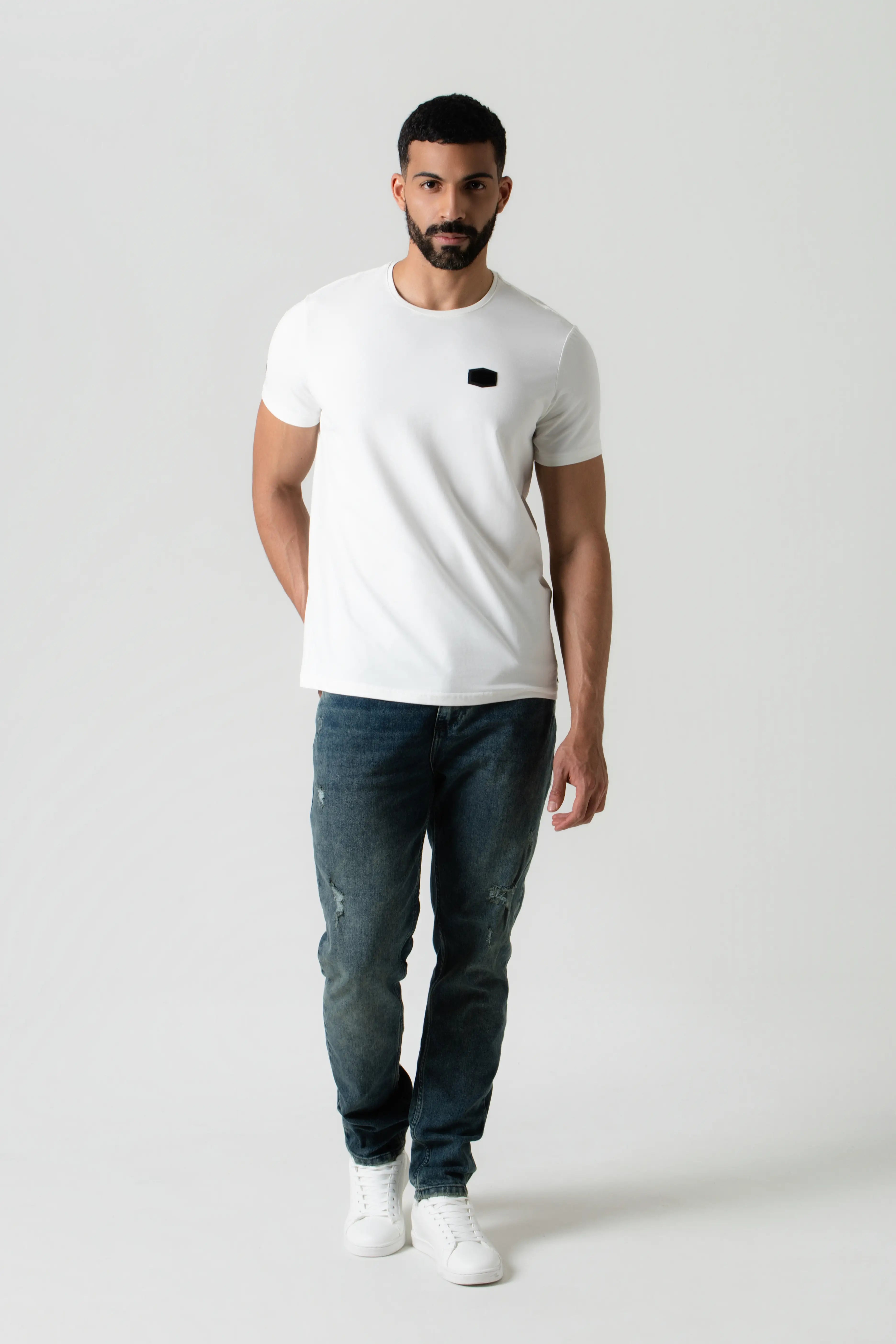 CAMISETA PREMIUM MANGA CORTA COLOR IVORY