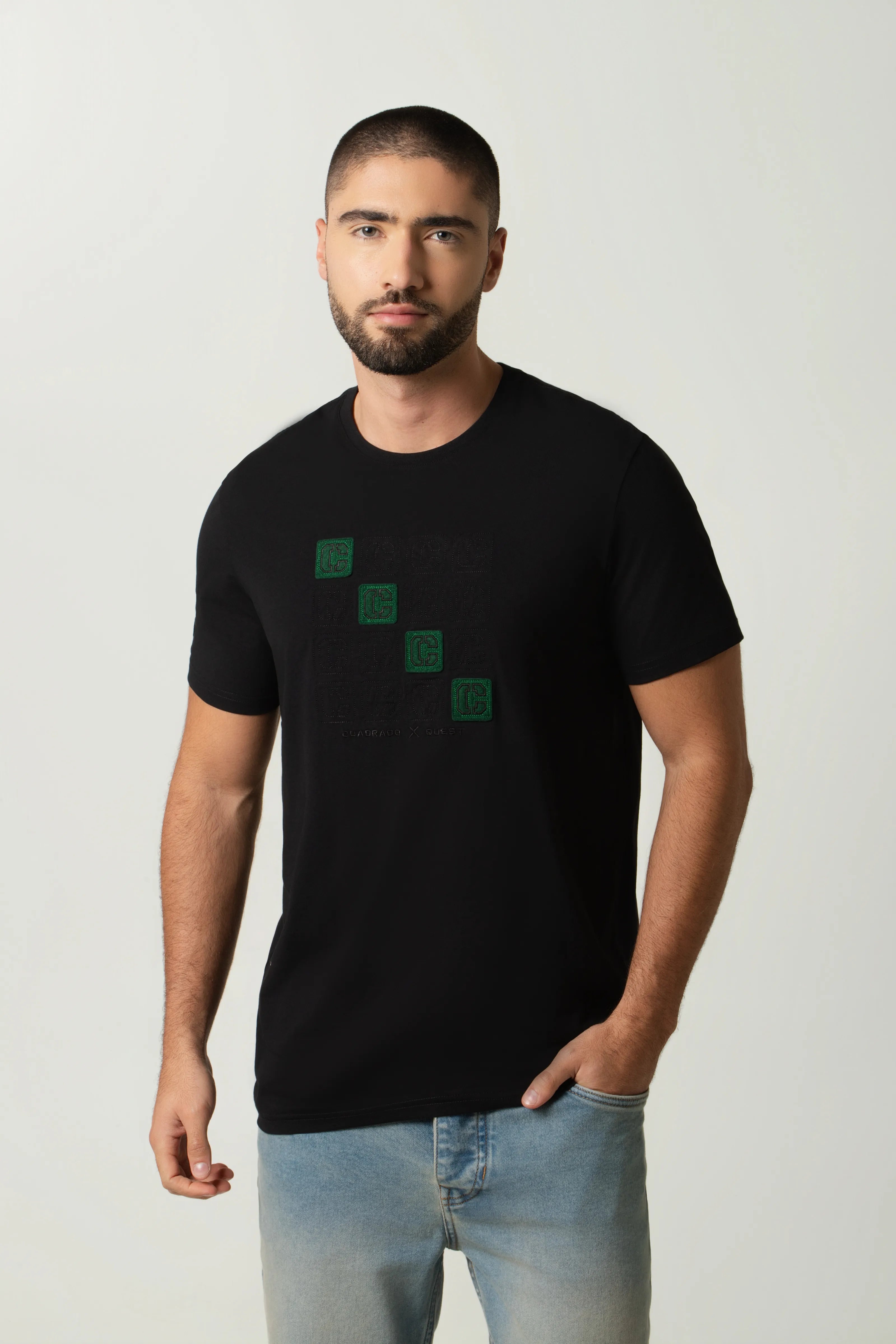 CAMISETA PREMIUM MANGA CORTA COLOR NEGRO