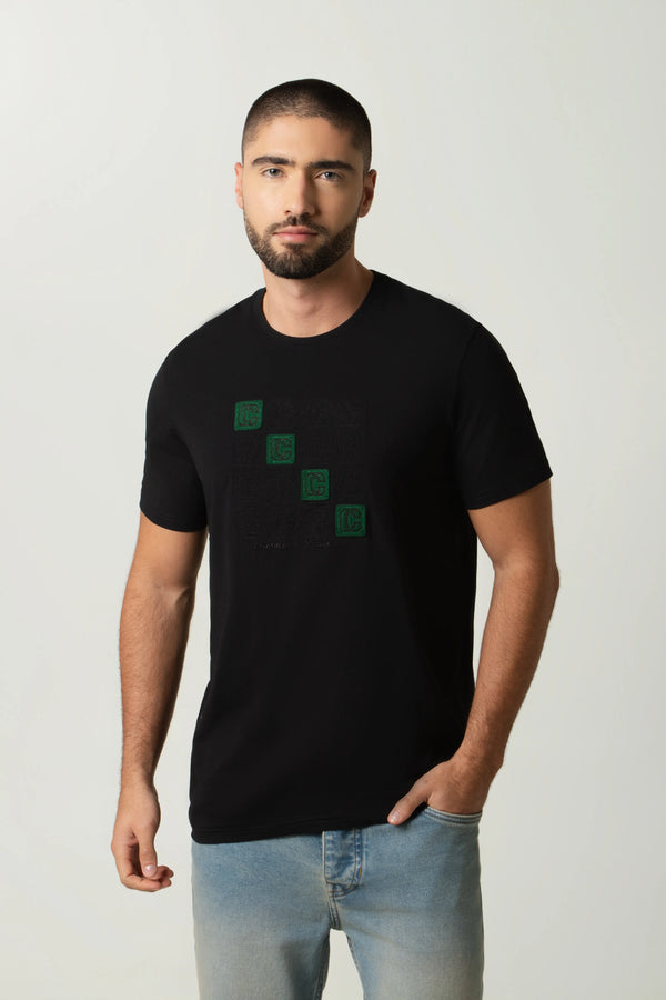 CAMISETA PREMIUM MANGA CORTA COLOR NEGRO
