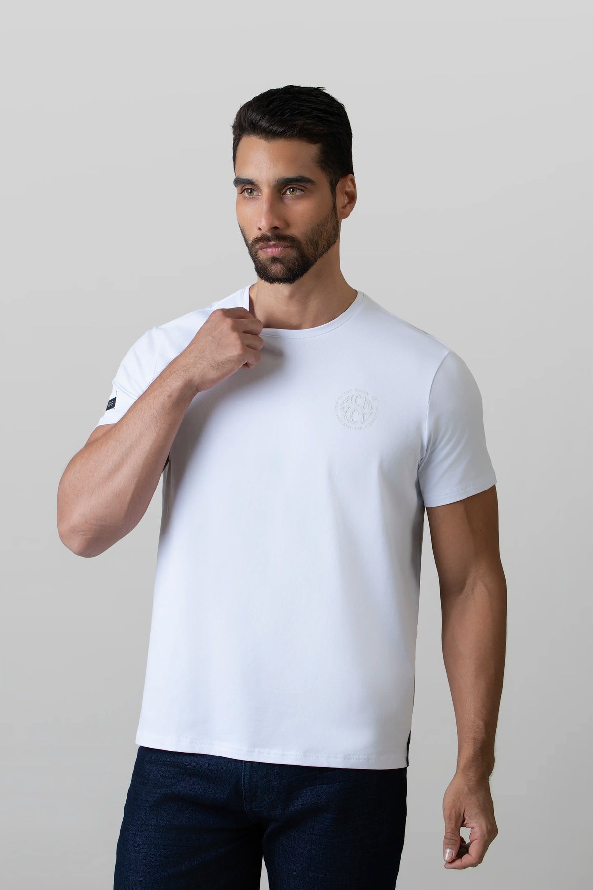 CAMISETA PREMIUM MANGA CORTA COLOR BLANCO OPTICO