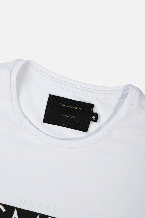CAMISETA PREMIUM MANGA CORTA COLOR BLANCO OPTICO