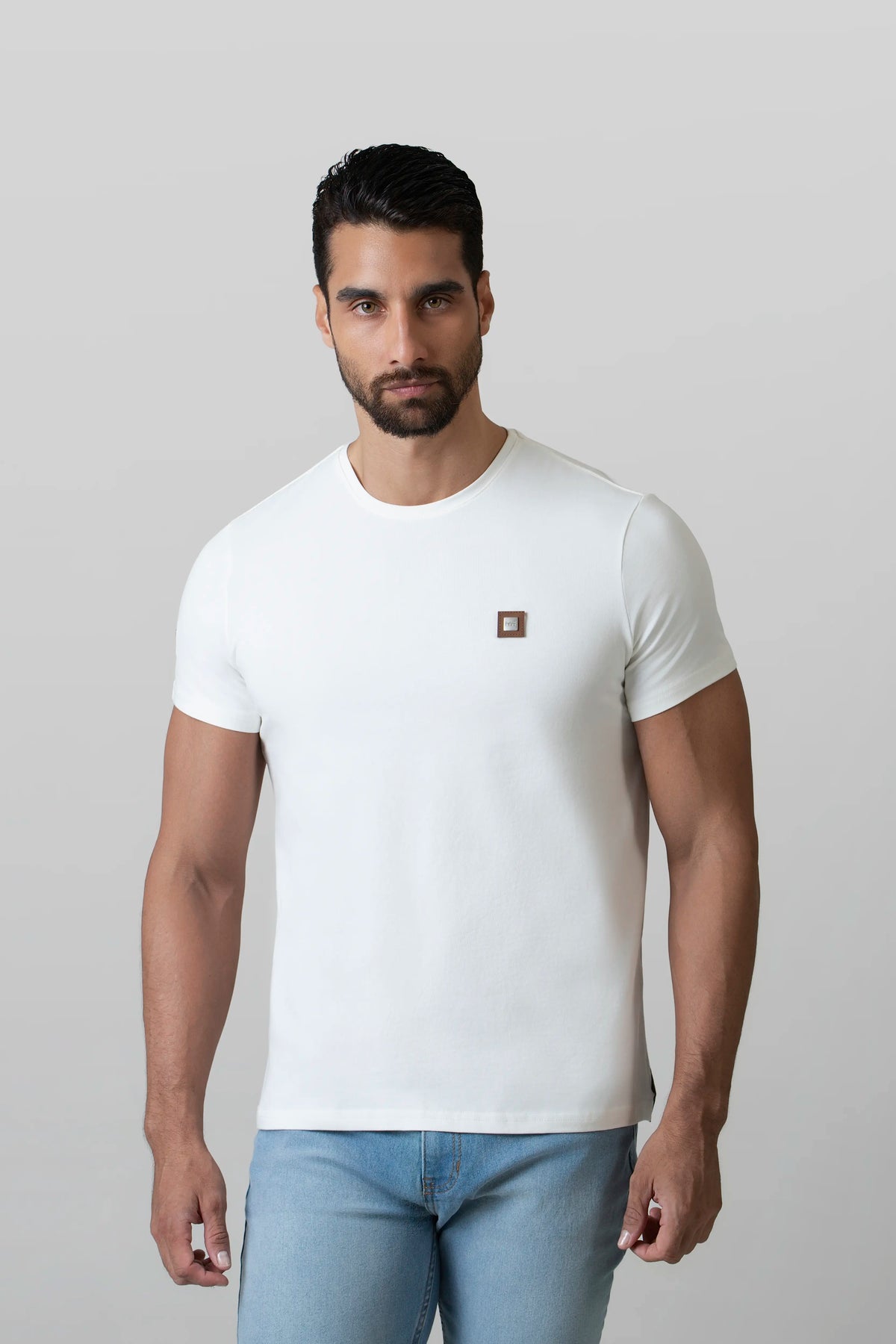 CAMISETA PREMIUM MANGA CORTA COLOR IVORY