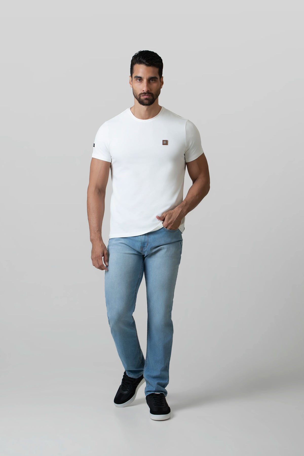 CAMISETA PREMIUM MANGA CORTA COLOR IVORY