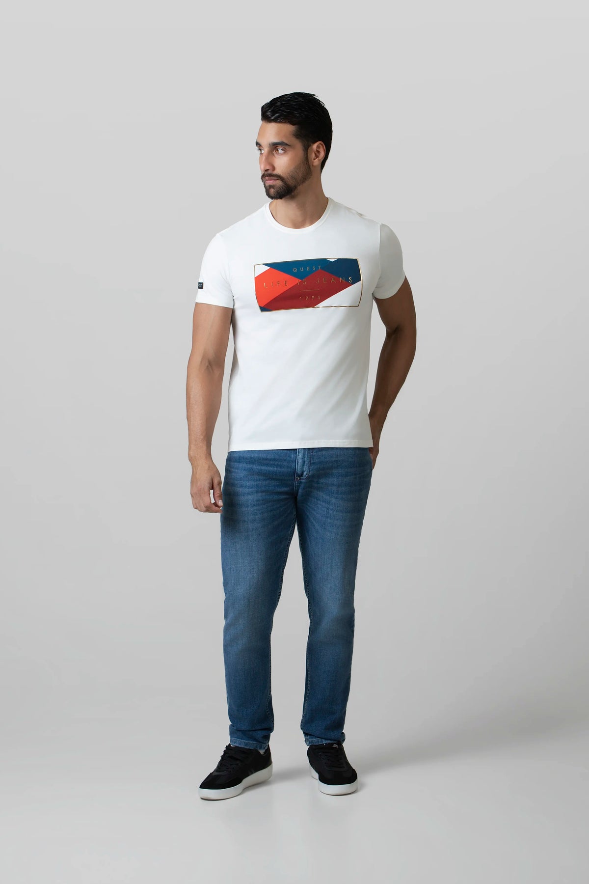 CAMISETA PREMIUM MANGA CORTA COLOR IVORY