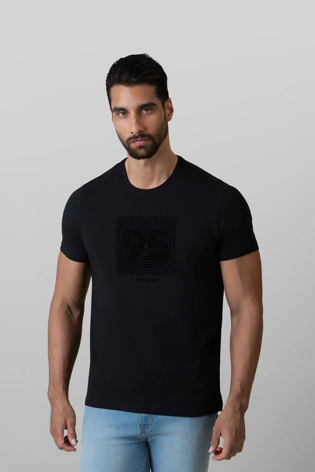 CAMISETA PREMIUM MANGA CORTA COLOR NEGRO