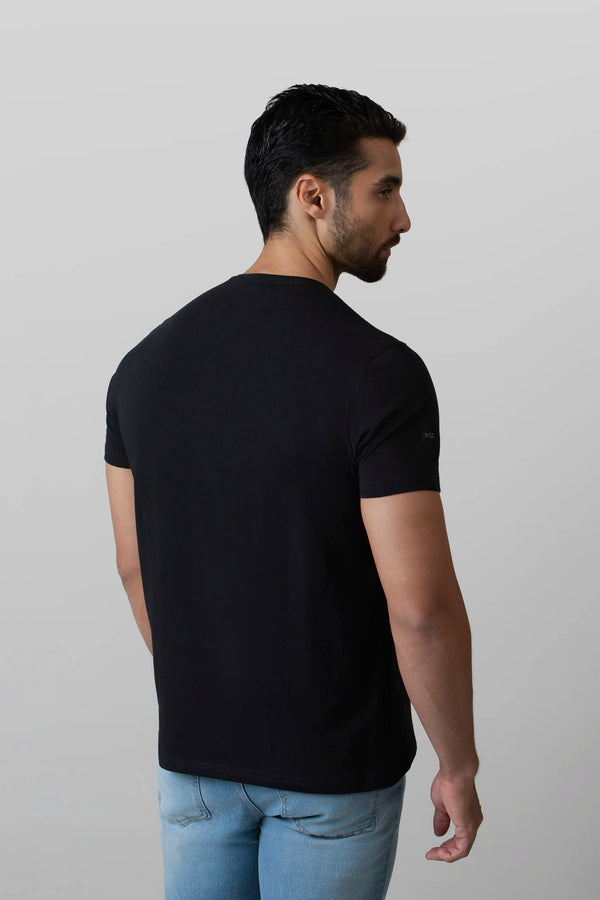 CAMISETA PREMIUM MANGA CORTA COLOR NEGRO