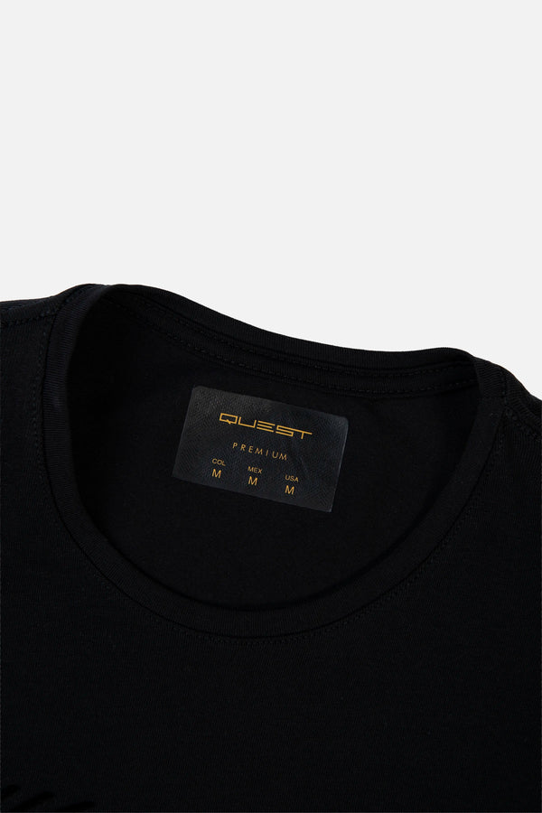 CAMISETA PREMIUM MANGA CORTA COLOR NEGRO