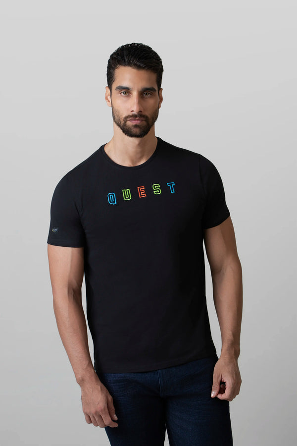 CAMISETA PREMIUM MANGA CORTA COLOR NEGRO