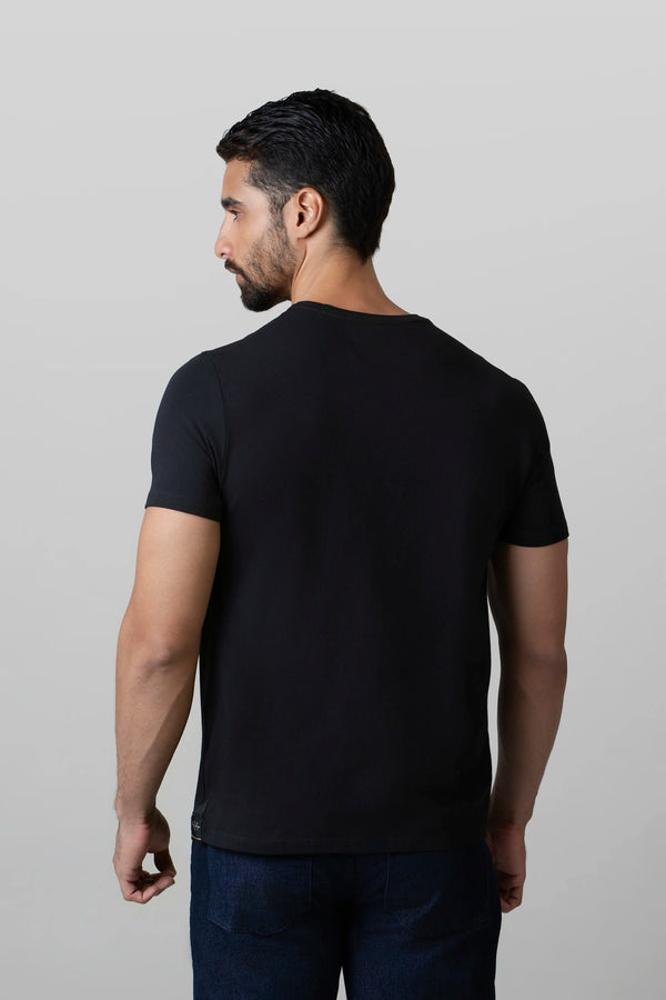 CAMISETA PREMIUM MANGA CORTA COLOR NEGRO