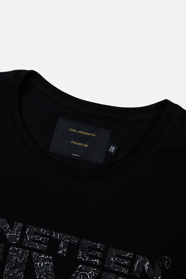 CAMISETA PREMIUM MANGA CORTA COLOR NEGRO