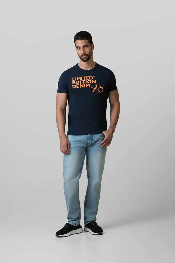 CAMISETA PREMIUM MANGA CORTA COLOR AZUL OSCURO