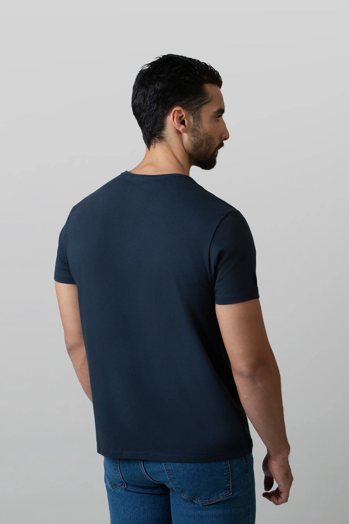 CAMISETA PREMIUM MANGA CORTA COLOR AZUL OSCURO