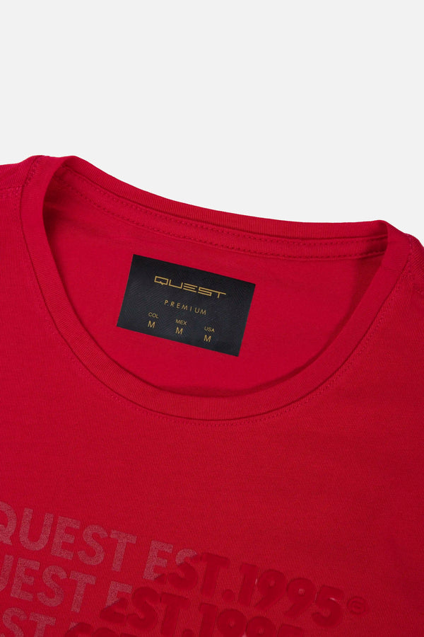 CAMISETA PREMIUM MANGA CORTA COLOR ROJO