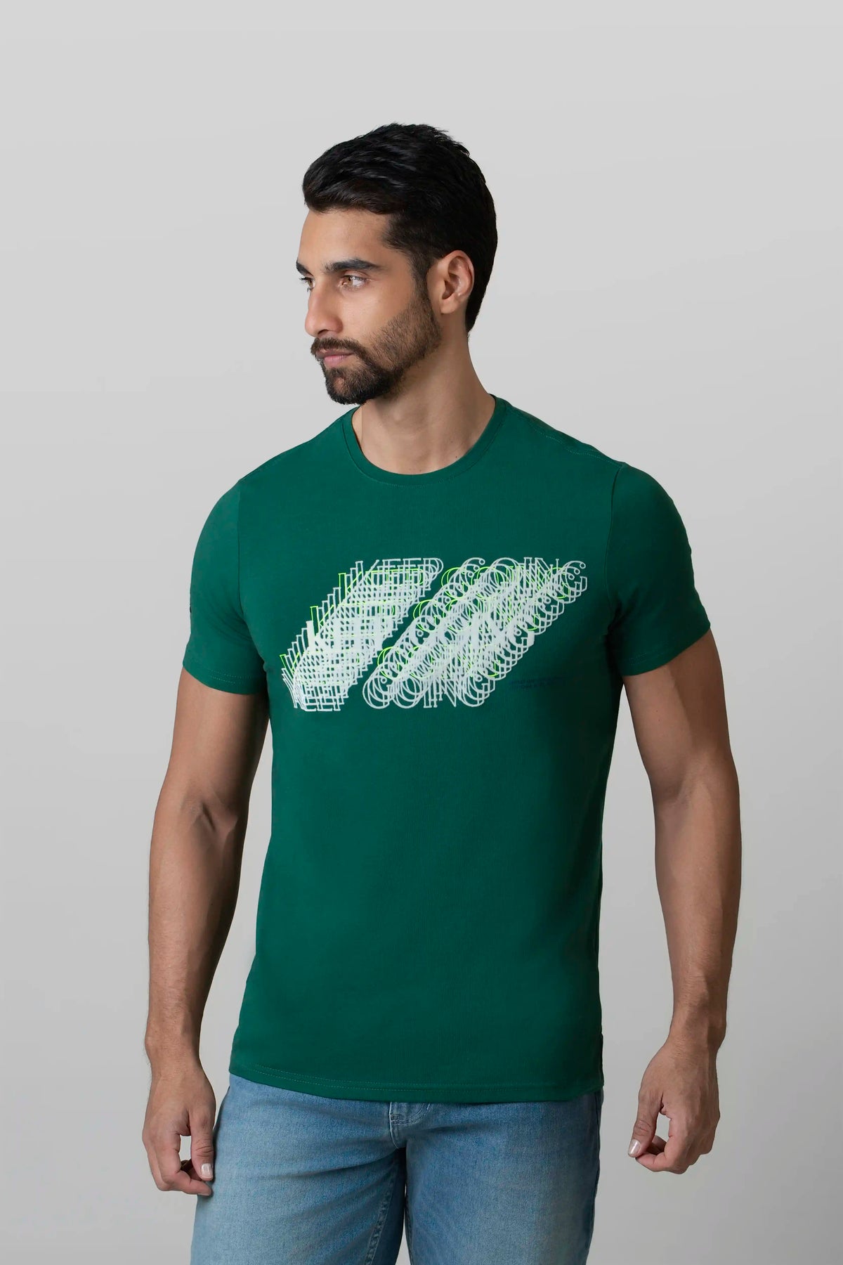 CAMISETA PREMIUM MANGA CORTA COLOR VERDE PRADERA