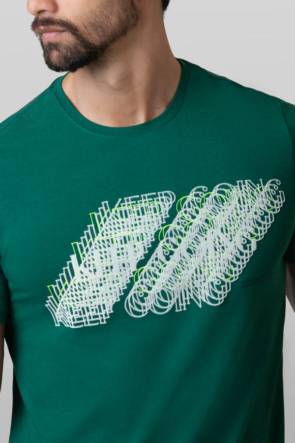 CAMISETA PREMIUM MANGA CORTA COLOR VERDE PRADERA