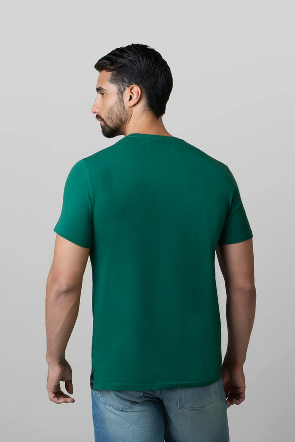 CAMISETA PREMIUM MANGA CORTA COLOR VERDE PRADERA