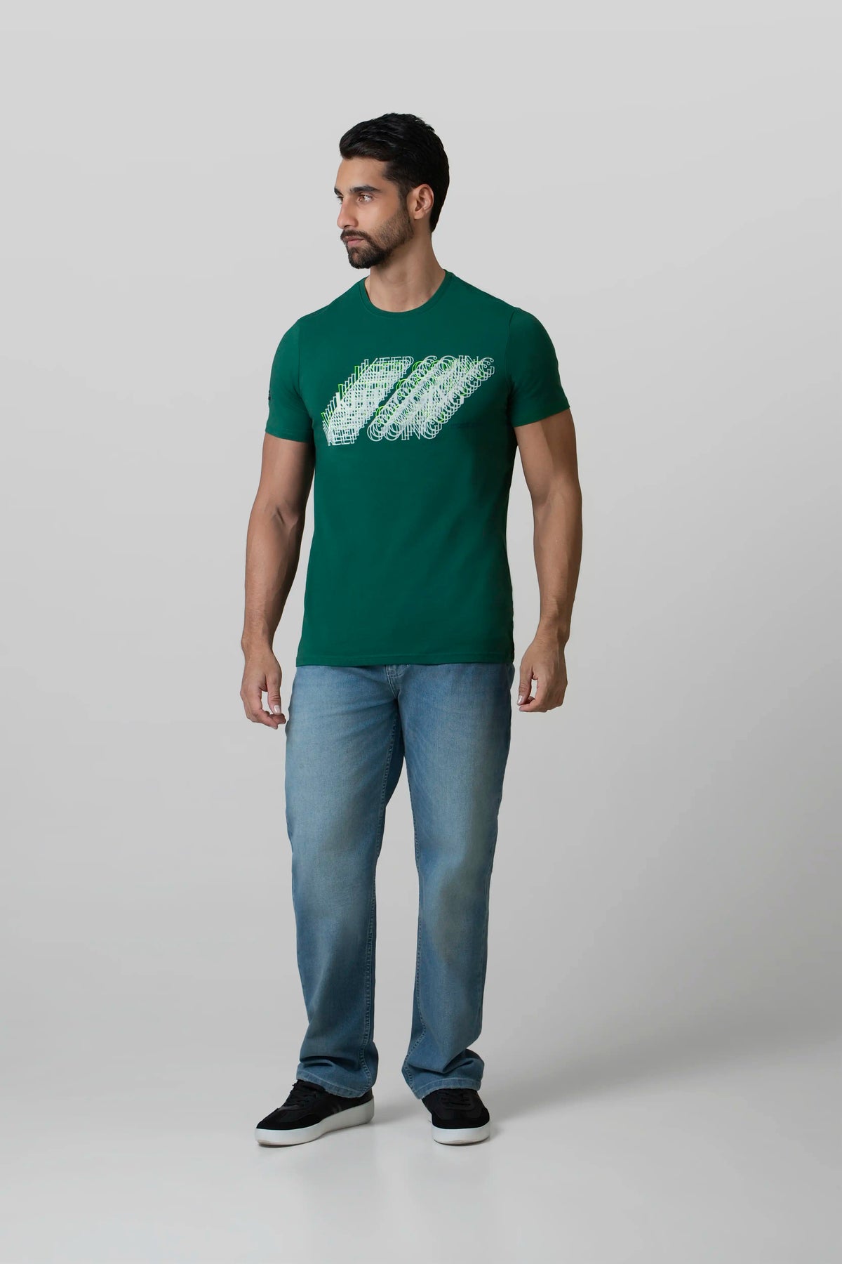 CAMISETA PREMIUM MANGA CORTA COLOR VERDE PRADERA