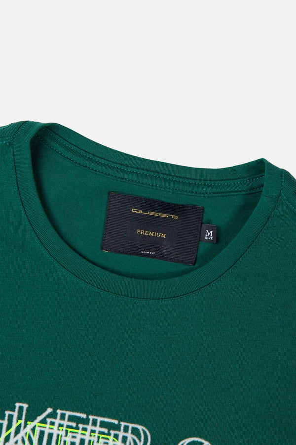 CAMISETA PREMIUM MANGA CORTA COLOR VERDE PRADERA
