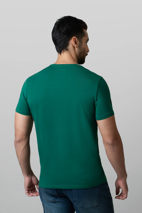 CAMISETA PREMIUM MANGA CORTA COLOR VERDE PRADERA