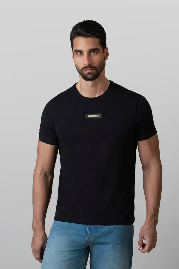 CAMISETA PREMIUM MANGA CORTA COLOR NEGRO