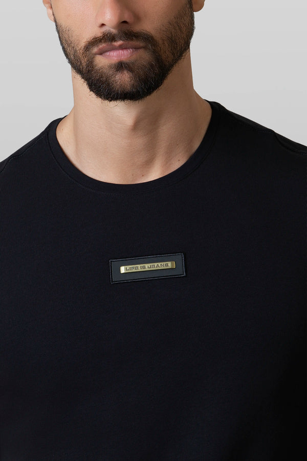 CAMISETA PREMIUM MANGA CORTA COLOR NEGRO