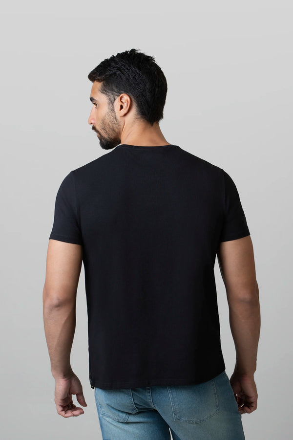 CAMISETA PREMIUM MANGA CORTA COLOR NEGRO