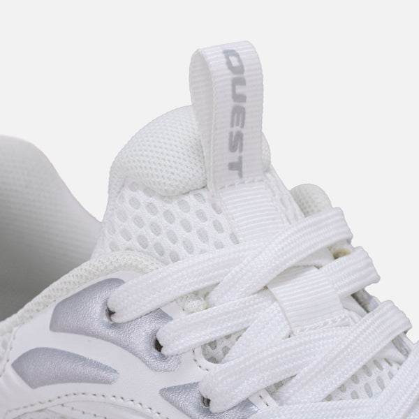ZAPATOS DEPORTIVO COLOR BLANCO -PLATA