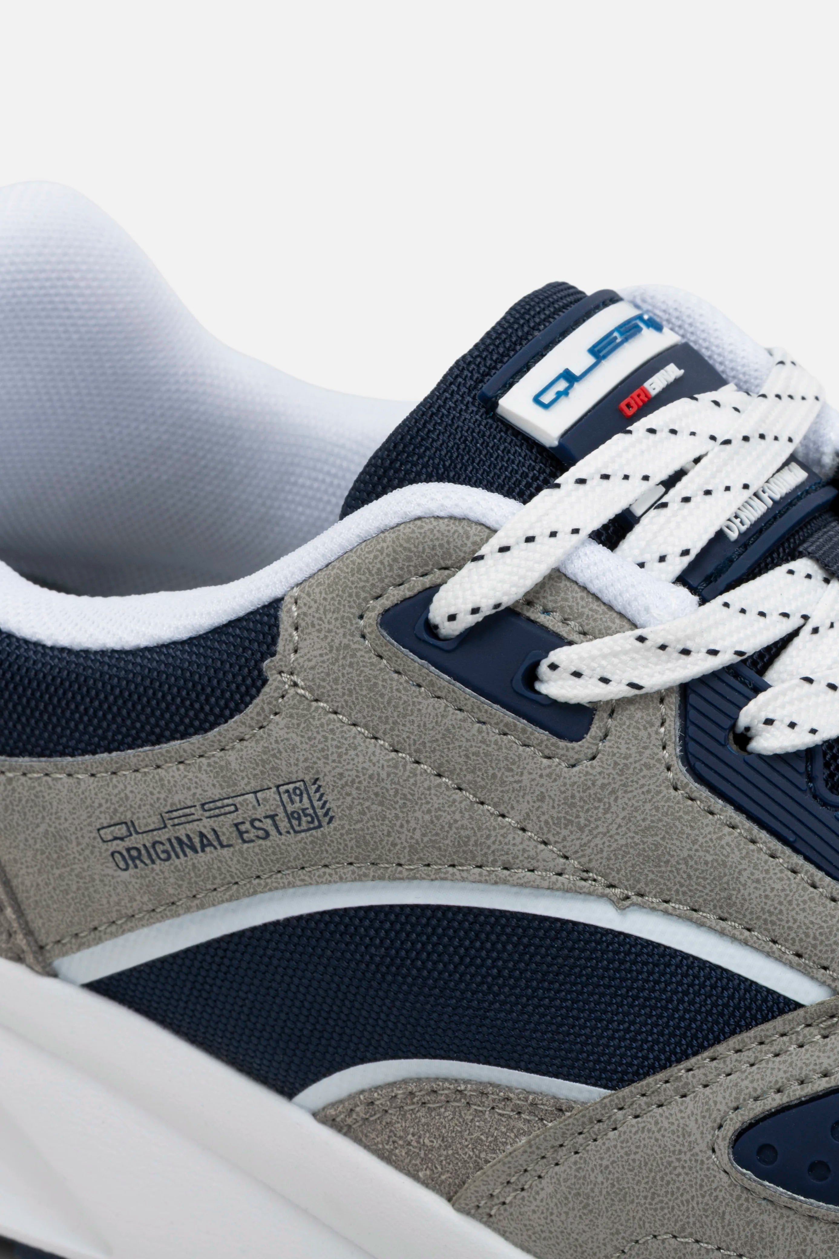 ZAPATOS CASUAL COLOR GRIS JASPE-AZUL OSCURO