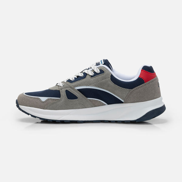 ZAPATOS CASUAL COLOR GRIS JASPE-AZUL OSCURO