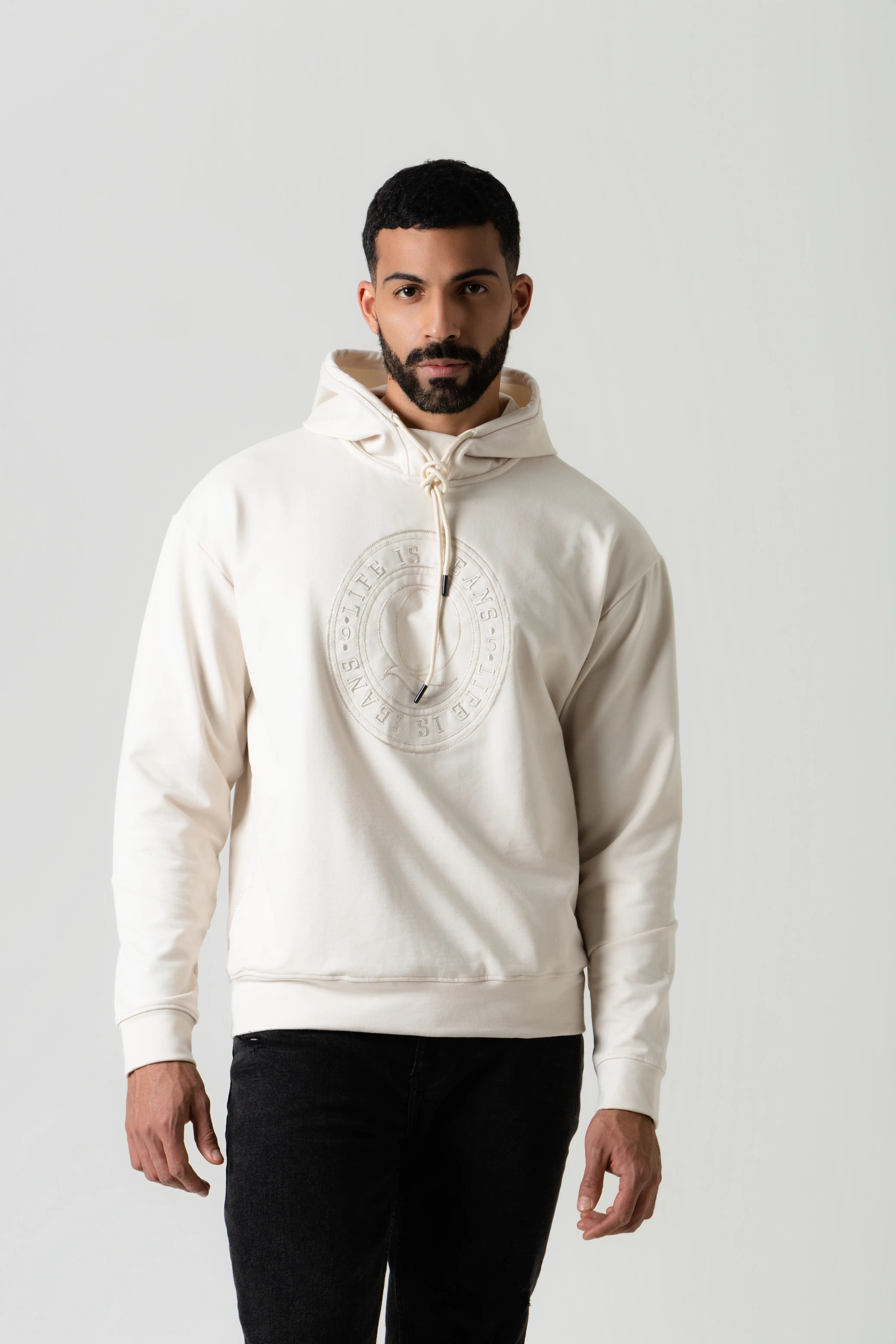 BUZO CERRADO COLOR WHITECAP GRAY