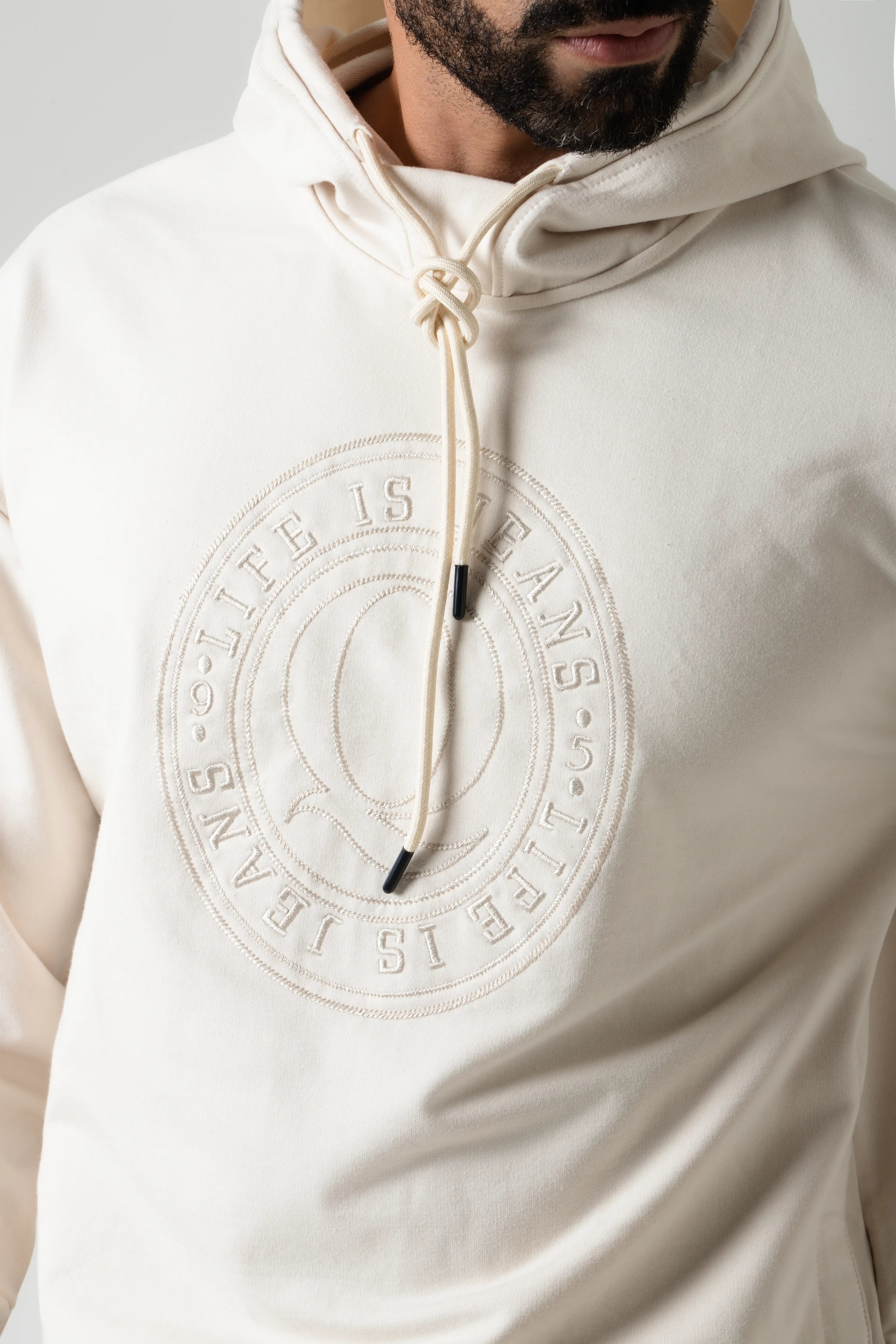 BUZO CERRADO COLOR WHITECAP GRAY