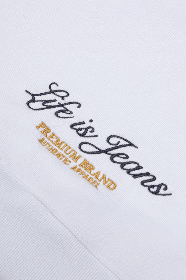 BUZO CERRADO COLOR BLANCO OPTICO