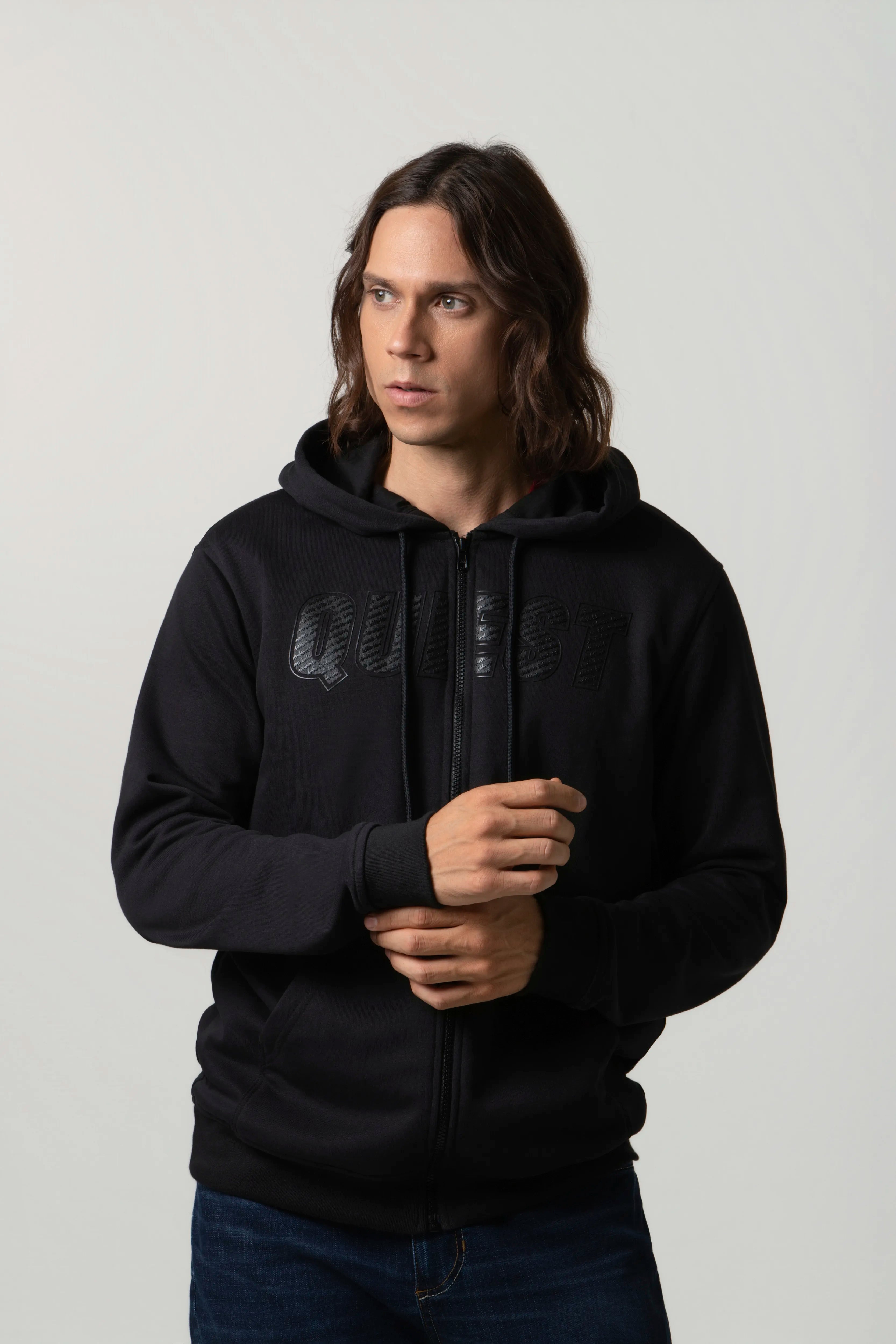 BUZO ABIERTO COLOR NEGRO