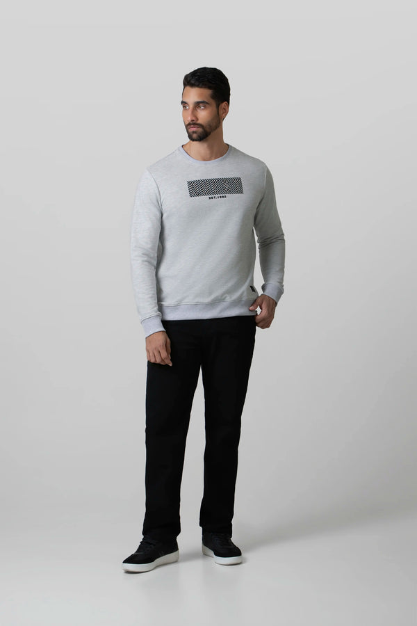 BUZO CERRADO COLOR GRIS JASPE CLARO