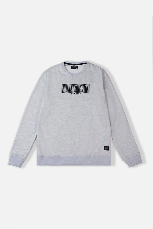 BUZO CERRADO COLOR GRIS JASPE CLARO