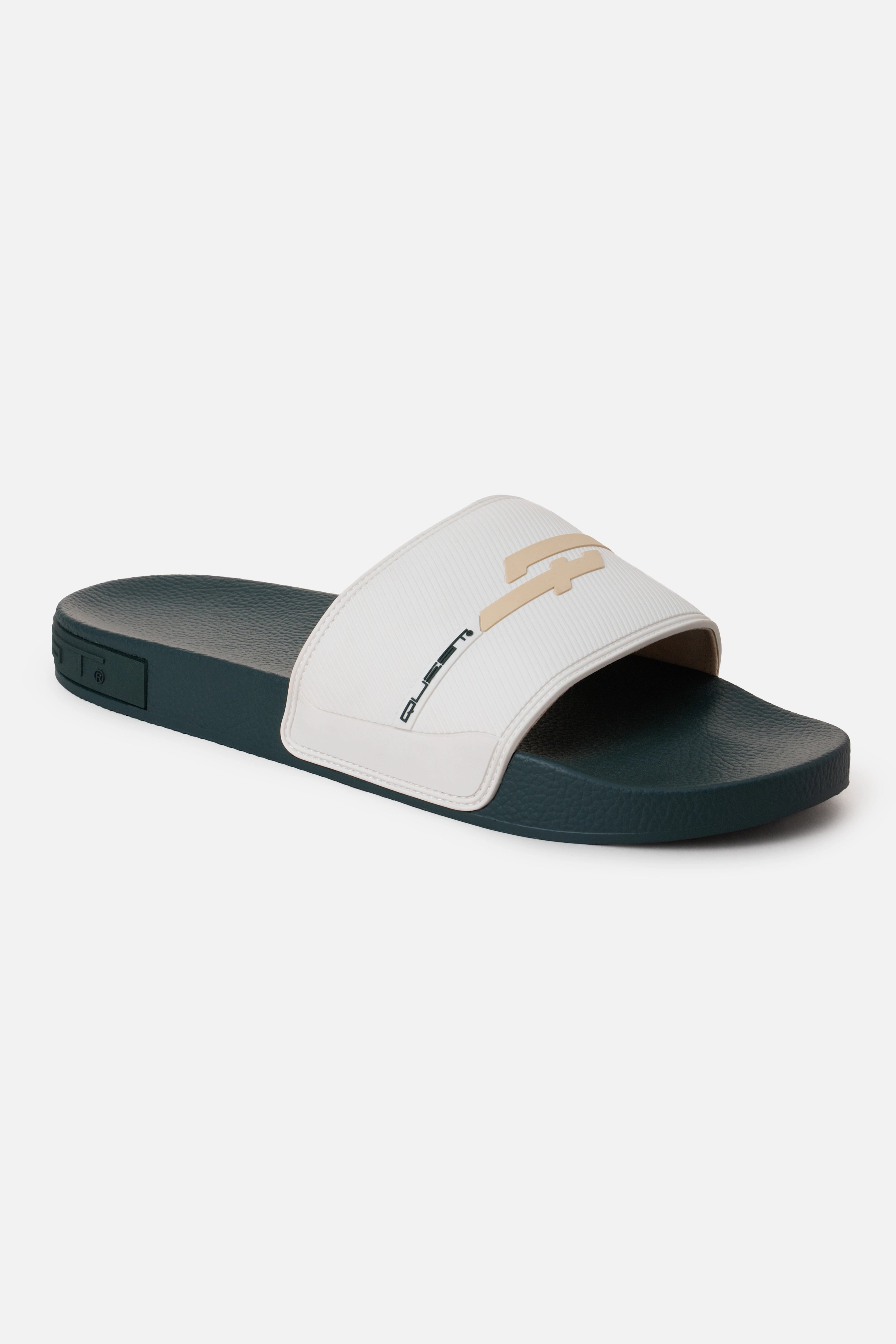 SANDALIAS TIPO PALA COLOR VERDE PINO-IVORY