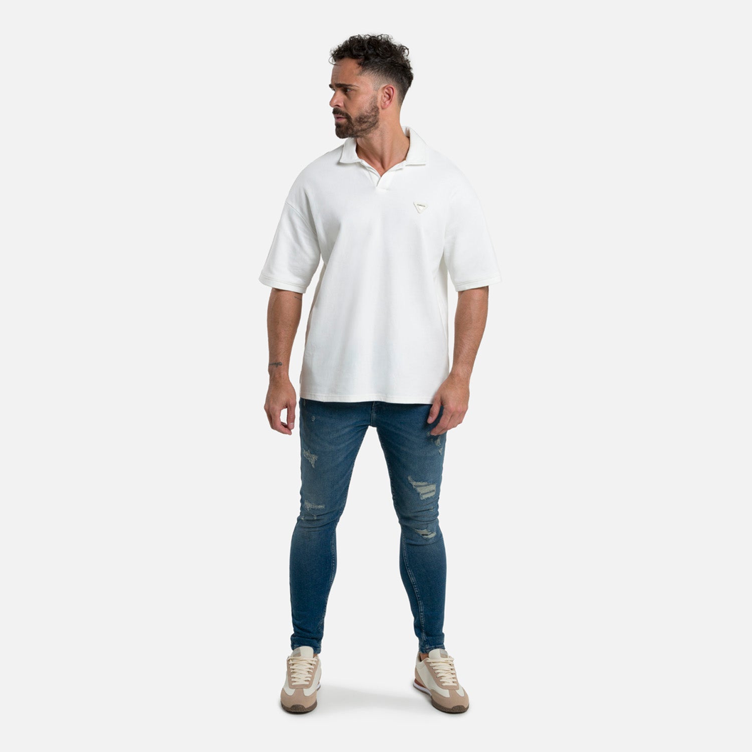 POLO MANGA CORTA COLOR IVORY
