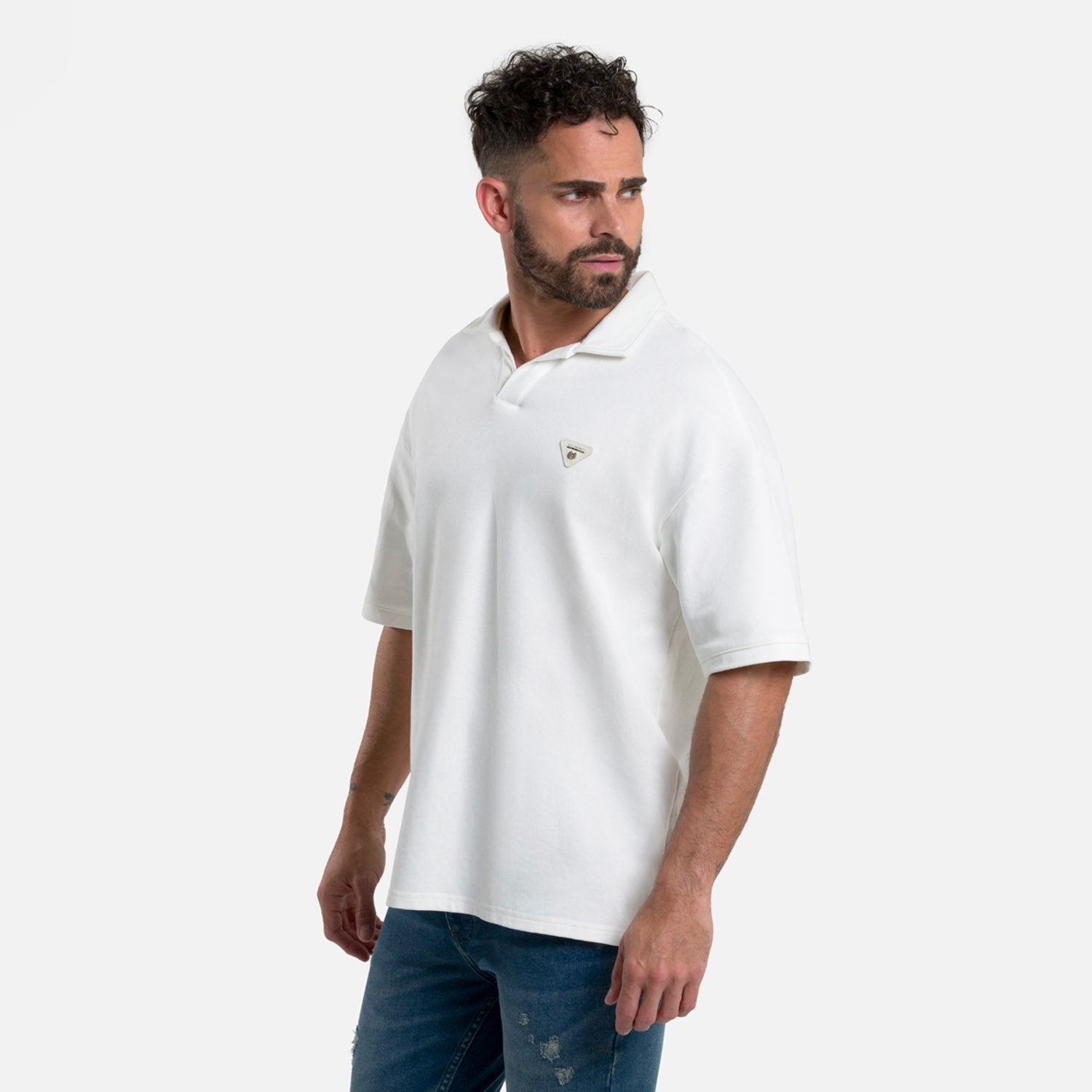 POLO MANGA CORTA COLOR IVORY